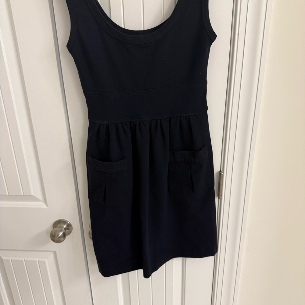Diane Von Furstenberg Navy Midi Dress with pockets
